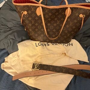Louis Vuitton Neverfull Pm Handbag Monogram Canvas Brown